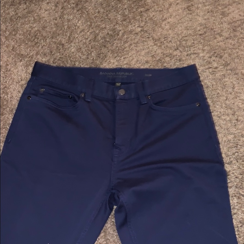 Banana Republic The Traveler Pant Royal Blue
